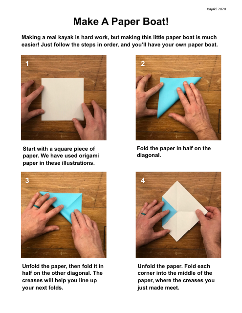 Paper boat tutorial - step by step guide on how to make a paper boat