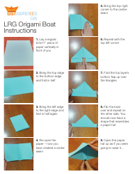 Paper Origami Boat Instructions