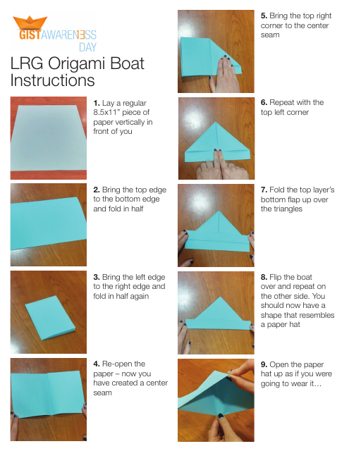 Paper Origami Boat Instructions