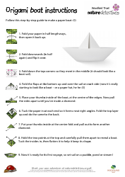 Document preview: Origami Boat Instructions - Woodland Trust