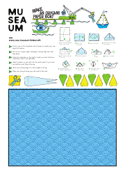 Document preview: Origami Paper Boat Template