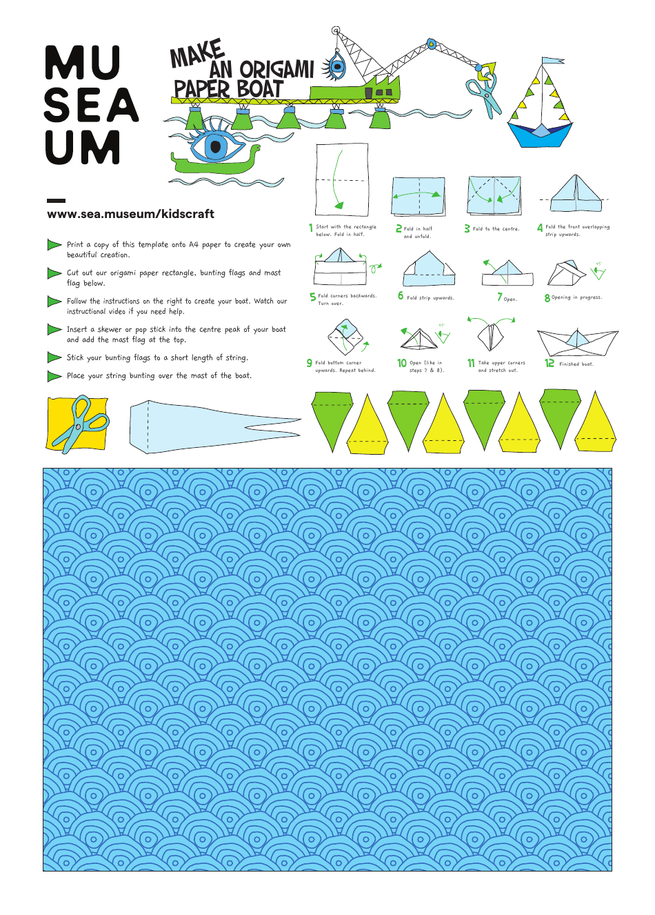 Origami Paper Boat Template Download Printable PDF Templateroller