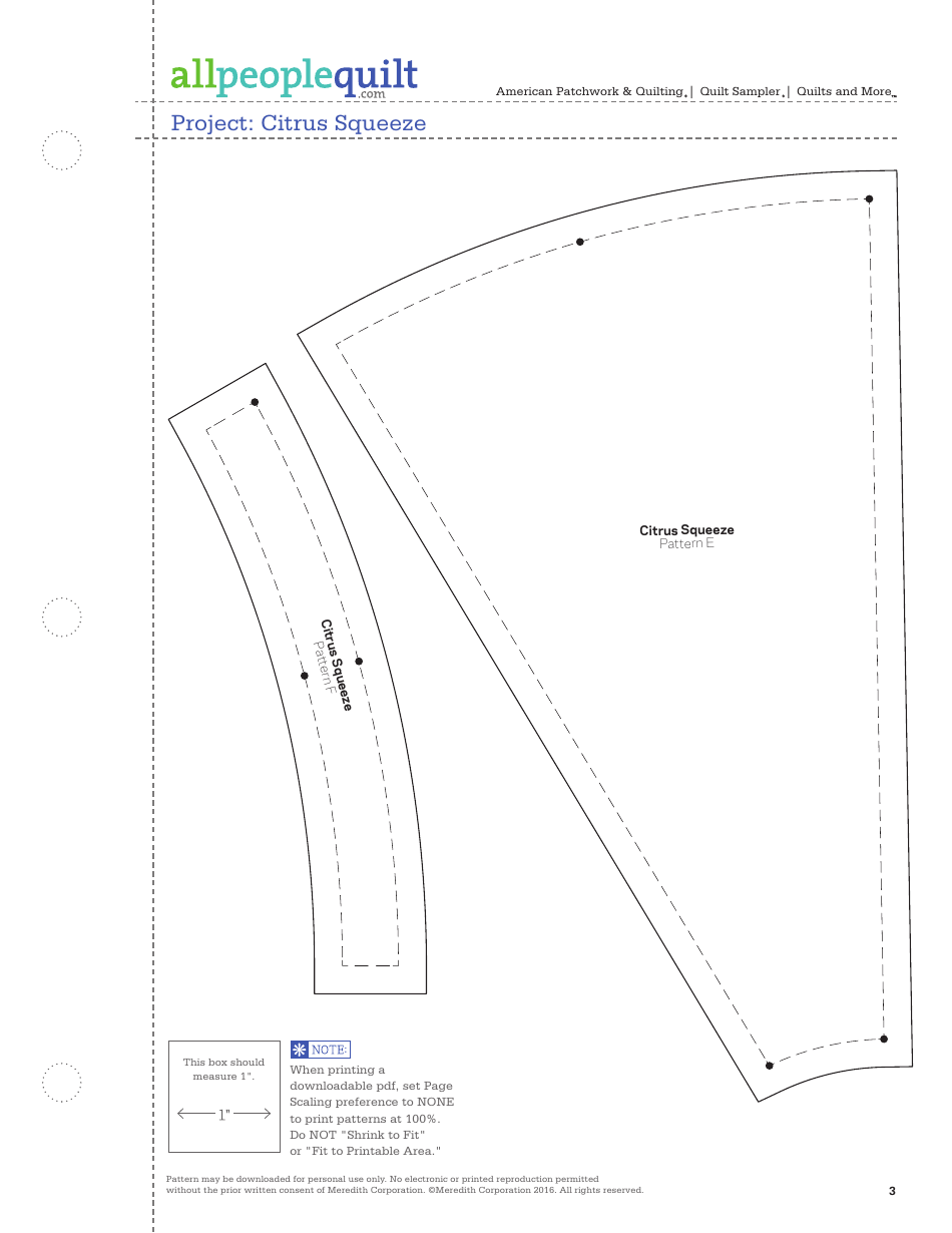 Citrus Squeeze Quilt Pattern Templates - Meredith Corporation, Page 3