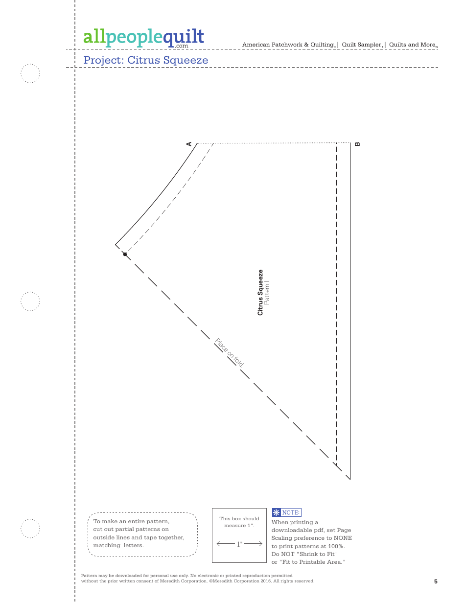 Citrus Squeeze Quilt Pattern Templates - Meredith Corporation, Page 5