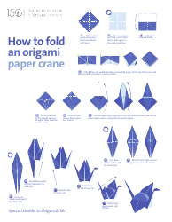 Document preview: Origami Paper Crane Instructions