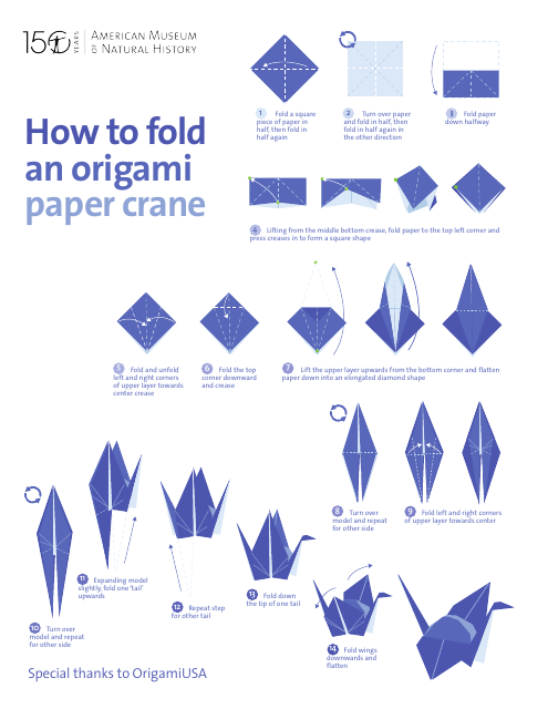 Origami Paper Crane Instructions