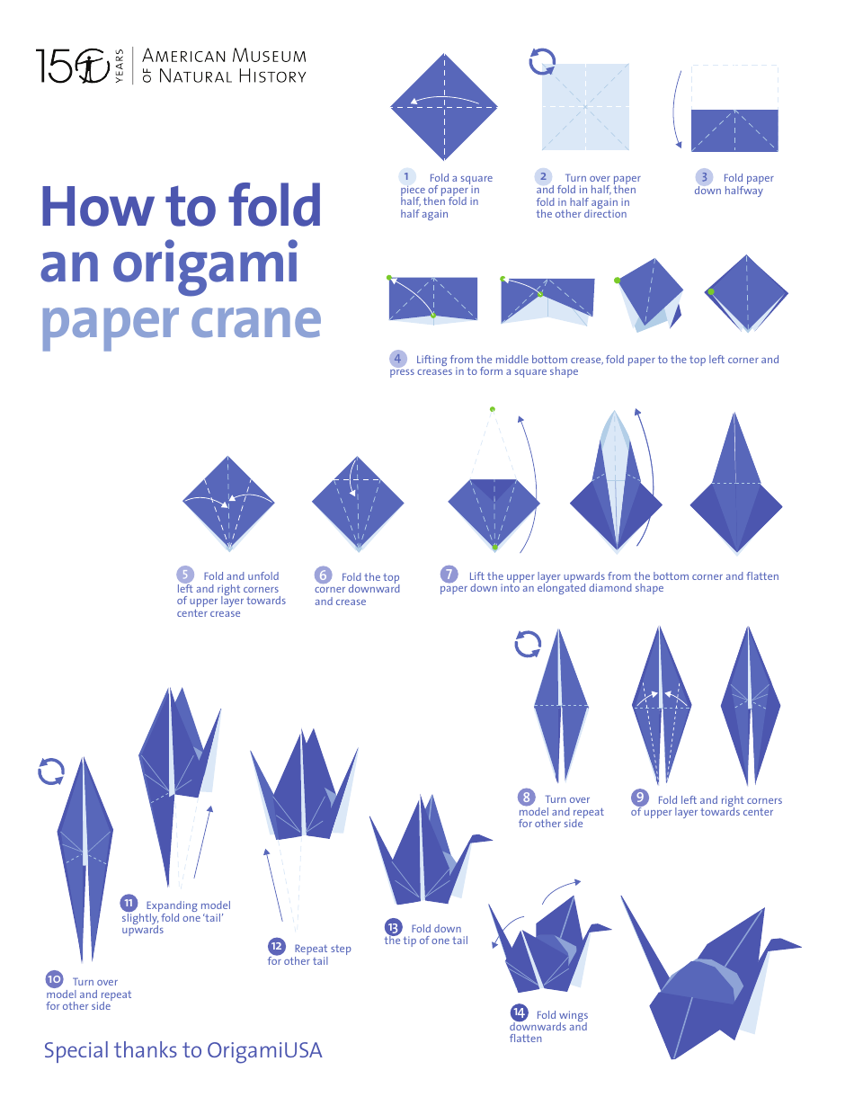 Origami Paper Crane Instructions Download Printable PDF Templateroller Origami Paper Crane Instructions Download Printable PDF Templateroller