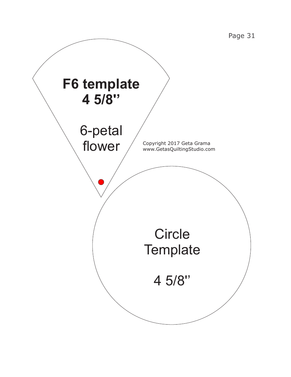 Folded Flowers Quilt Pattern Templates - Geta Grama, Page 31