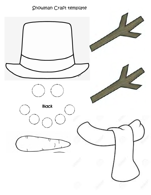 Snowman Craft Templates - Preview Image