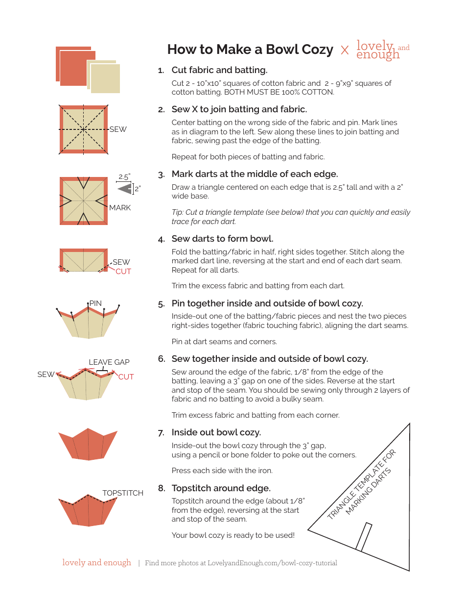 Bowl Cozy Craft Template Image Preview