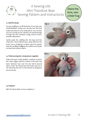 Mini Theodore Bear Sewing Pattern - a Sewing Life, Page 8