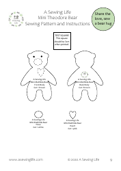 Mini Theodore Bear Sewing Pattern - a Sewing Life, Page 9