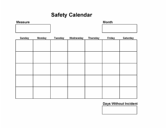 Safety Cross and Calendar Templates, Page 3
