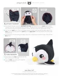 Penguin Plush Sewing Patterns - Choly Knight, Page 9