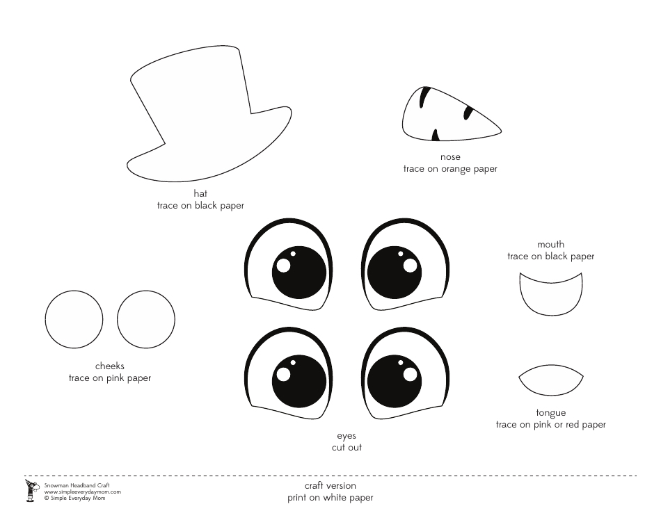 Snowman Headband Craft Templates - Simple Everyday Mom, Page 3