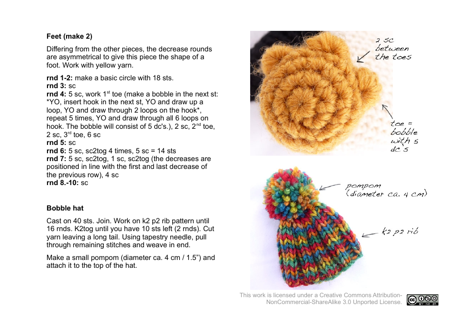 Knitted / Crocheted Penguin Pattern, Page 7