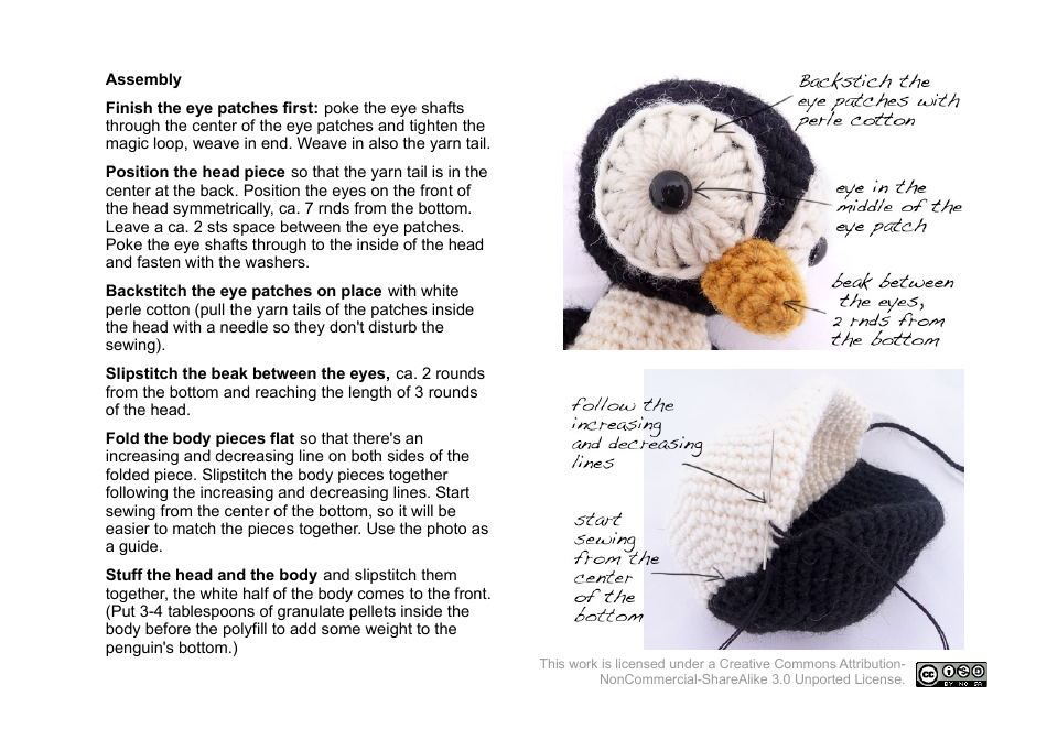 Knitted / Crocheted Penguin Pattern, Page 8