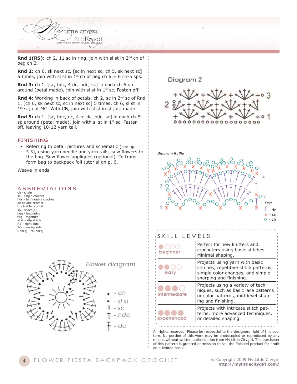Bag / Backpack Crochet Templates - My Little Citygirl, Page 4