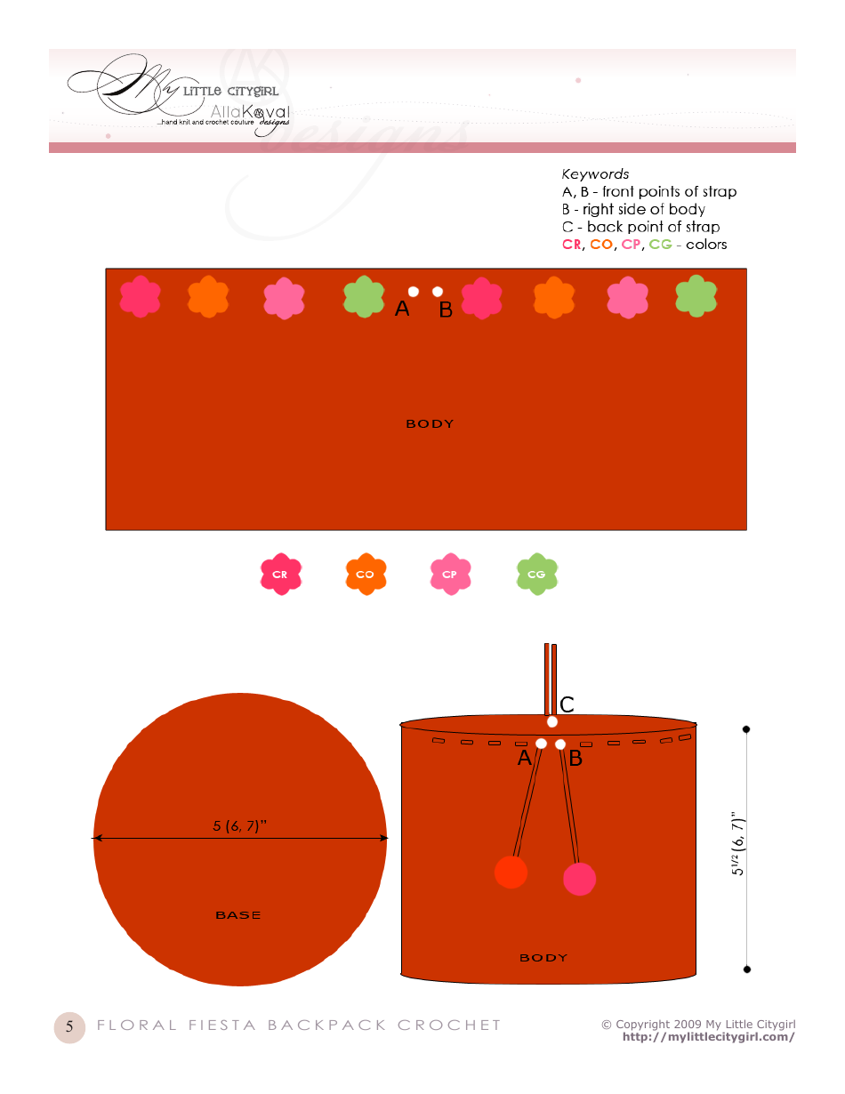 Bag / Backpack Crochet Templates - My Little Citygirl, Page 5