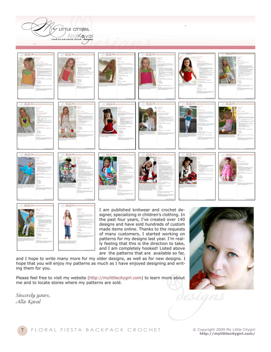 Bag / Backpack Crochet Templates - My Little Citygirl, Page 7