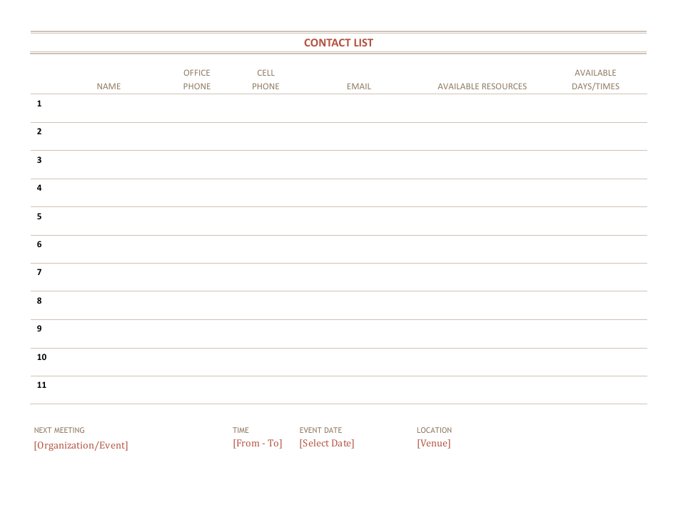 contact-list-template-download-printable-pdf-templateroller