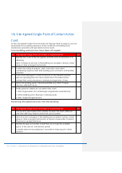 Part 1 Resource D, Site Business Continuity Plan Template - United Kingdom, Page 14