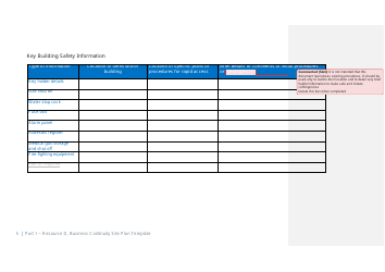 Part 1 Resource D, Site Business Continuity Plan Template - United Kingdom, Page 6