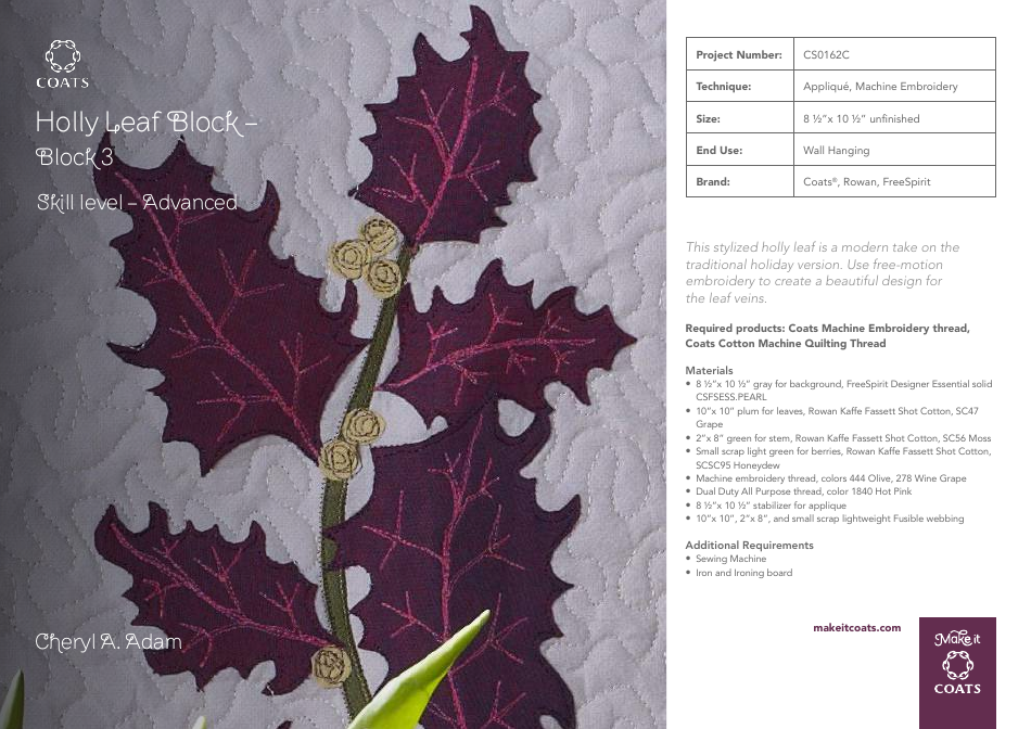 Simple Leaf Block Quilt Pattern Templates - Coats Plc, Page 10