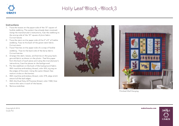 Simple Leaf Block Quilt Pattern Templates - Coats Plc, Page 11