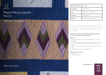 Simple Leaf Block Quilt Pattern Templates - Coats Plc, Page 13