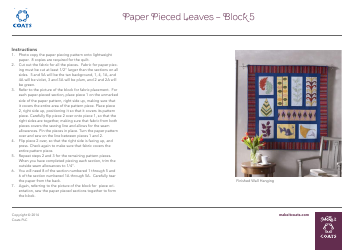 Simple Leaf Block Quilt Pattern Templates - Coats Plc, Page 14