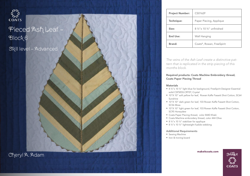Simple Leaf Block Quilt Pattern Templates - Coats Plc, Page 16