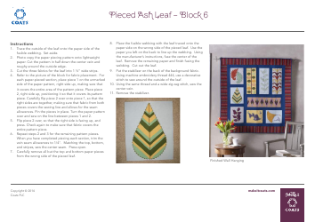 Simple Leaf Block Quilt Pattern Templates - Coats Plc, Page 17