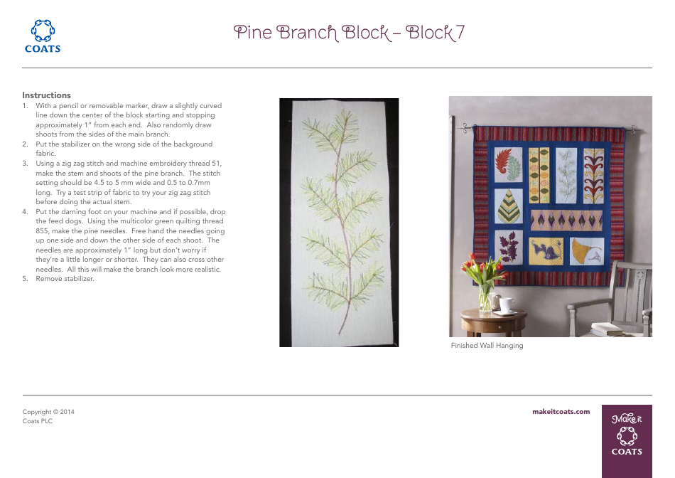 Simple Leaf Block Quilt Pattern Templates - Coats Plc, Page 20