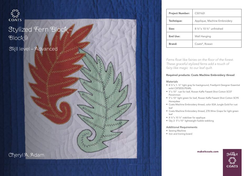 Simple Leaf Block Quilt Pattern Templates - Coats Plc, Page 24
