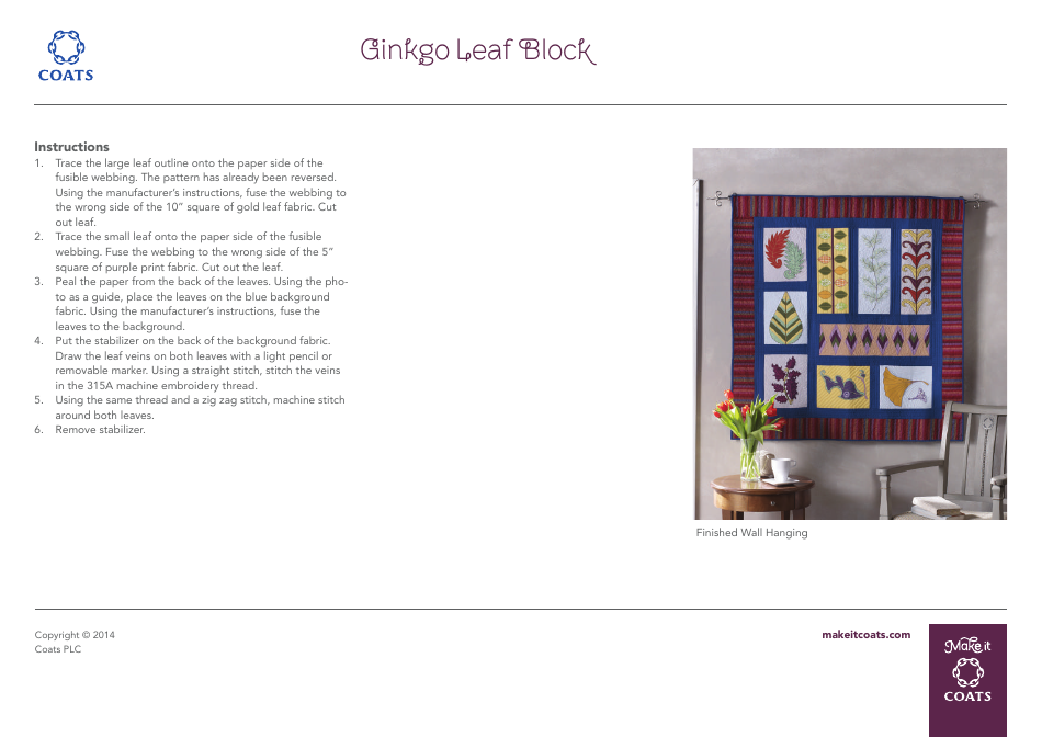 Simple Leaf Block Quilt Pattern Templates - Coats Plc, Page 5