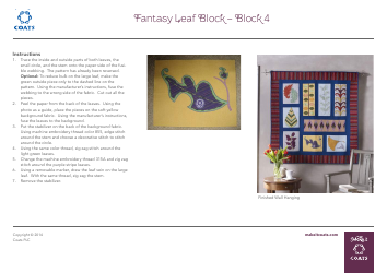 Simple Leaf Block Quilt Pattern Templates - Coats Plc, Page 8
