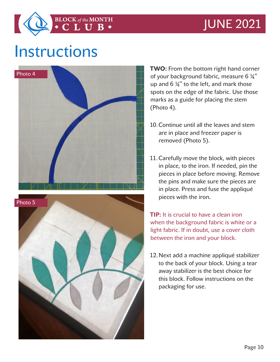 Circular Leaf Block Quilt Pattern Templates, Page 10