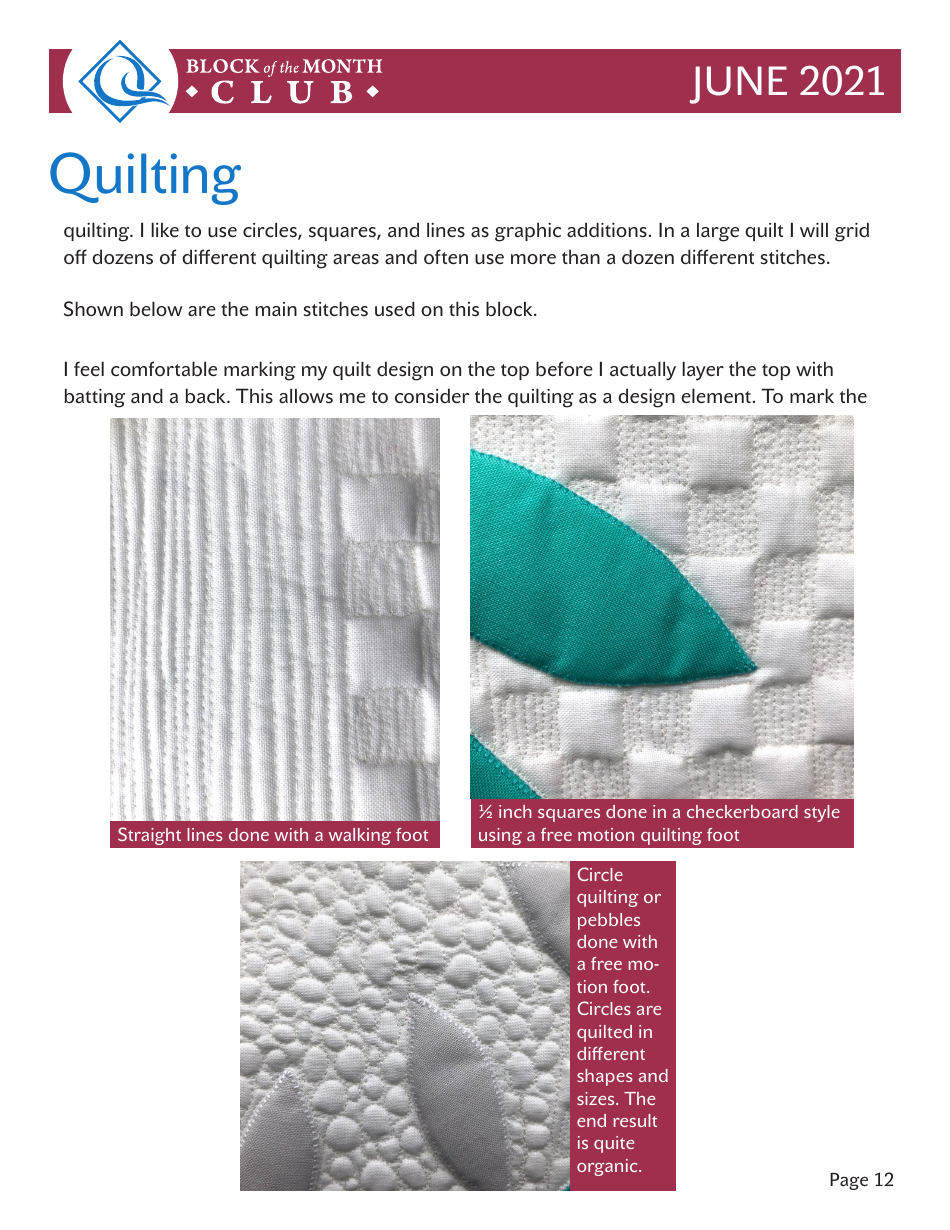 Circular Leaf Block Quilt Pattern Templates, Page 12