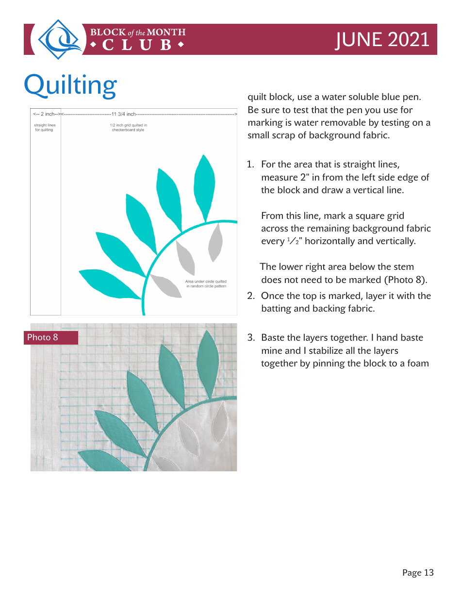 Circular Leaf Block Quilt Pattern Templates, Page 13