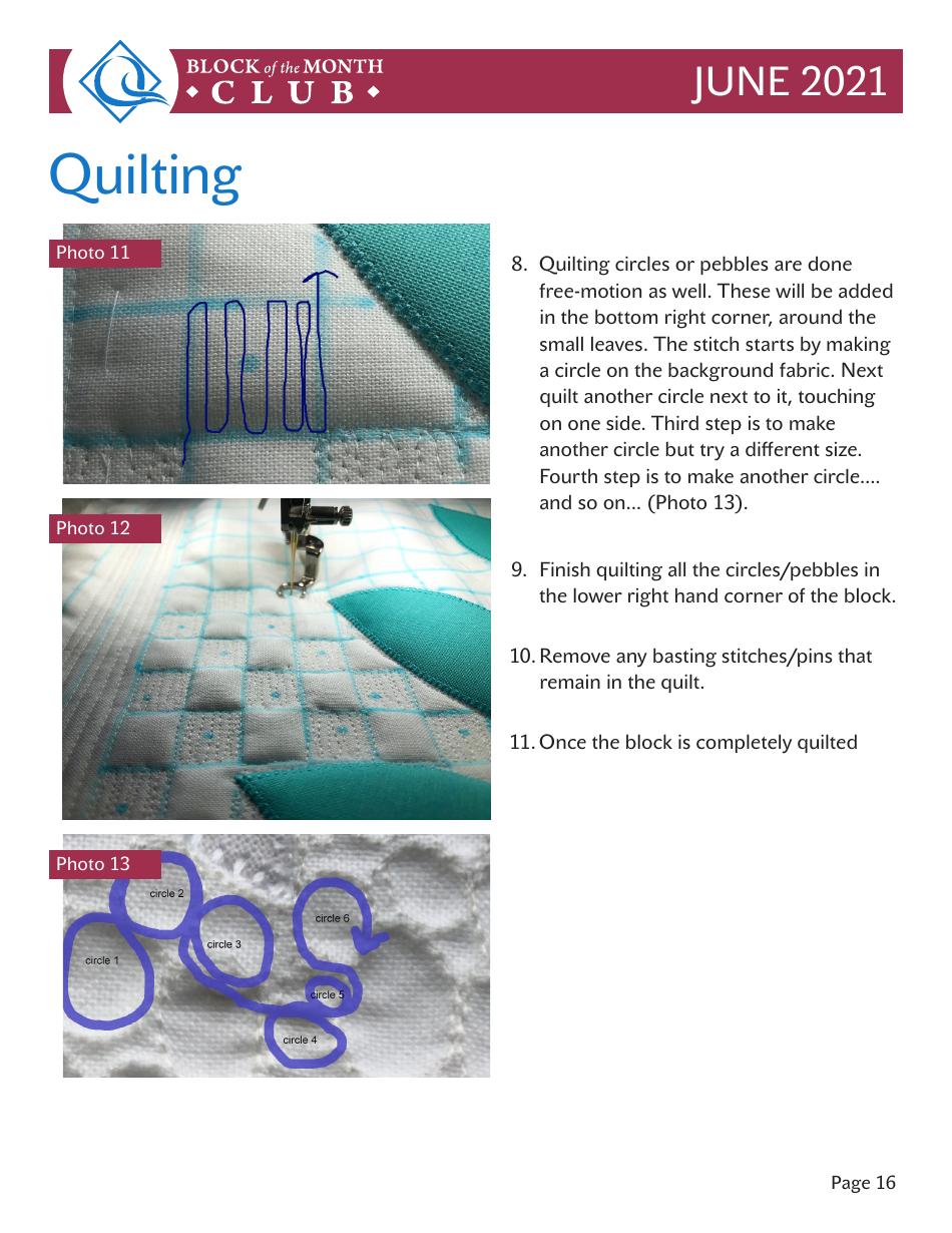 Circular Leaf Block Quilt Pattern Templates, Page 16