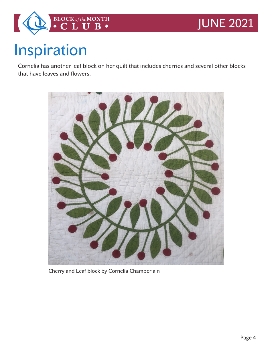 Circular Leaf Block Quilt Pattern Templates, Page 4