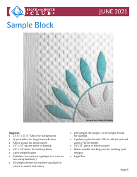 Circular Leaf Block Quilt Pattern Templates, Page 6