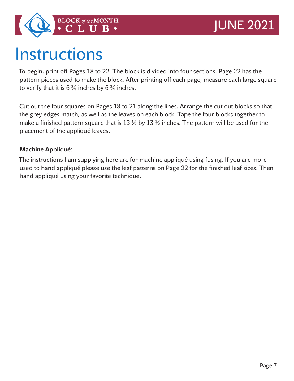 Circular Leaf Block Quilt Pattern Templates, Page 7