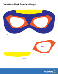 Document preview: Superhero Mask Template - Large
