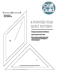 Document preview: 8 Pointed Star Quilt Pattern Template