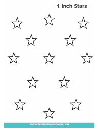 Document preview: 1-inch Star Templates