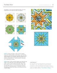 Folded Star Quilt Pattern - Sharon Holland, Page 3