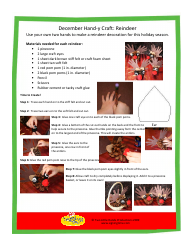 Document preview: Pinecone Reindeer Craft - Two Little Hands Productions