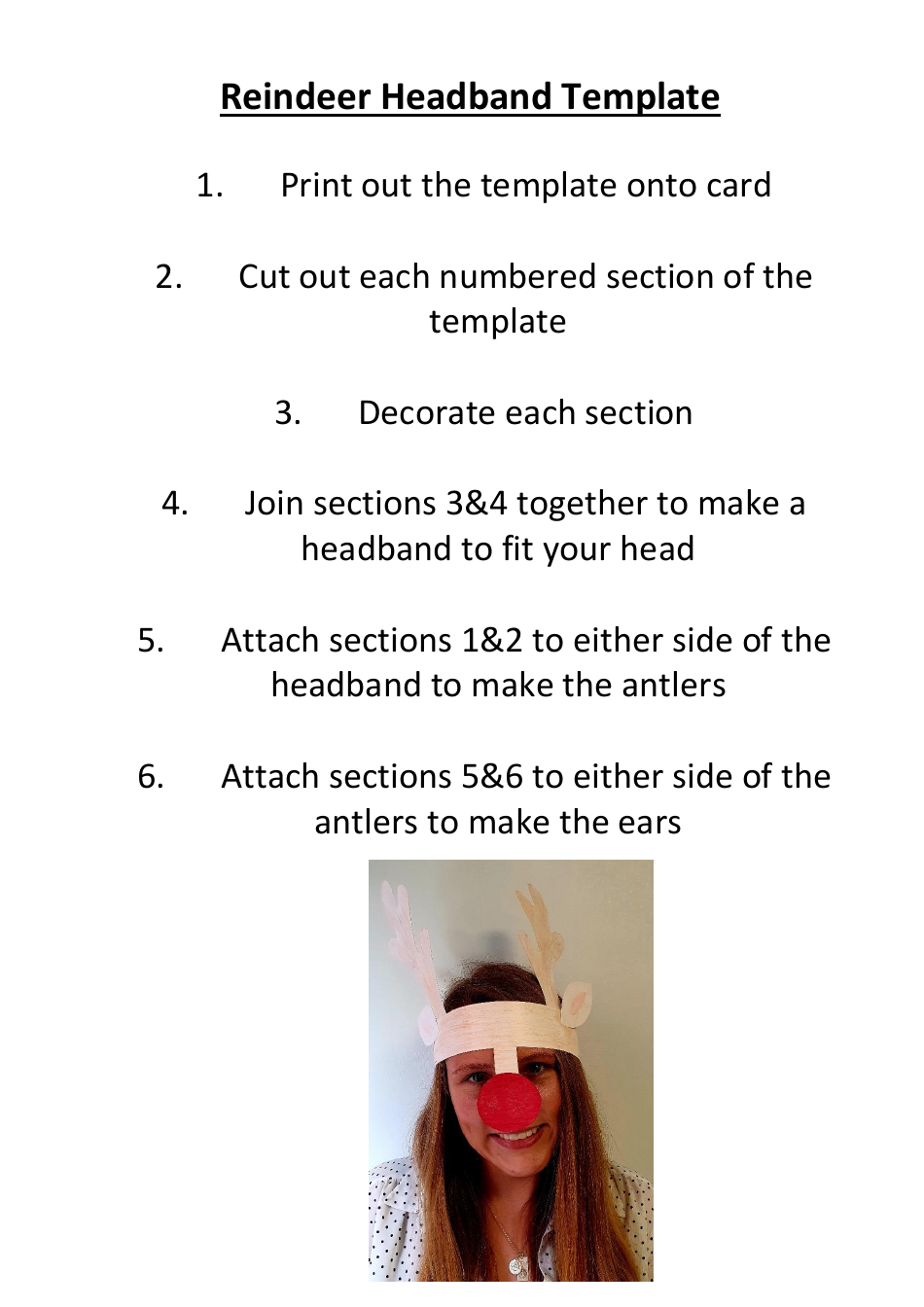 Reindeer Headband Templates, Page 3